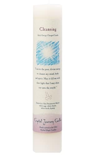 White Soy Cleansing Ceremonial Pillar Candle