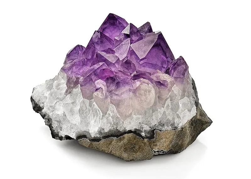 a purple and white rock